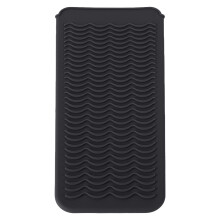 Silicone Mat for Hot Hair Tools, Travel Pouch Design Heat Resistant Mat with Non-Slip Wave Texture Surface Durable Heat Stability Easy-To-Clean Multi