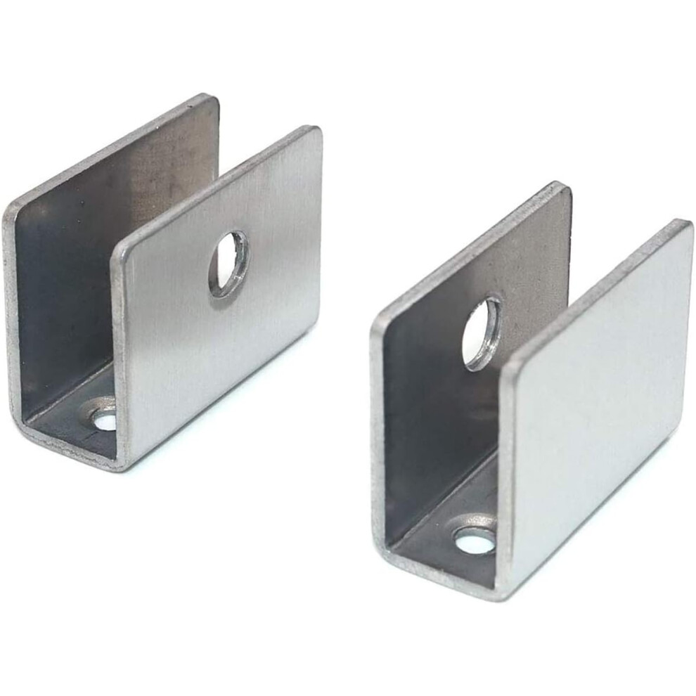 Rectangle Glass Brackets, Stainless Steel Clamp Holder For 8-10Mm Thickness Panels, Silver Tone Finish, Corrosion-Resistant And Rustless, Easy Install 9441426668022