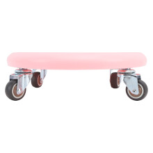 Ruota addominale a 4 rulli rosa, capacità di carico 150 kg, rotazione a 360