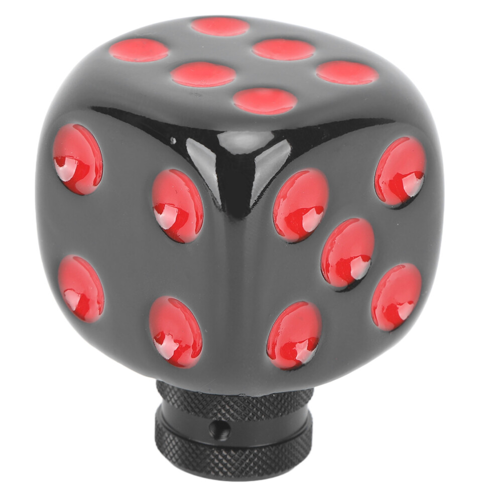 Dice Shift Head Resin Rubber Gear Shift Knob Universal Fit For Most Cars And Black/Red 7901375961398