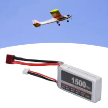 7.4V 1500mAh 45C LiPo Battery for RC Aircraft, 70x35x17mm