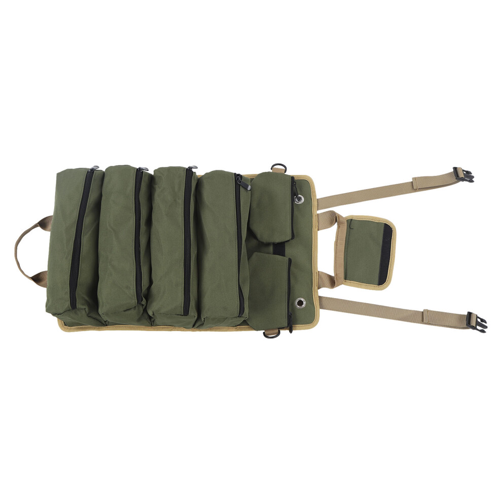 Green Oxford Tool Roll Up Bag Portable Multi-Use Storage & Hanging Carrier 4651369363242