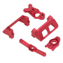 Aluminum Alloy Steering Group Servo Protector Kit for 1/16 RC Cars Red