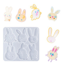 Moule en Silicone pour pince à cheveux, bricolage,-lapin 1