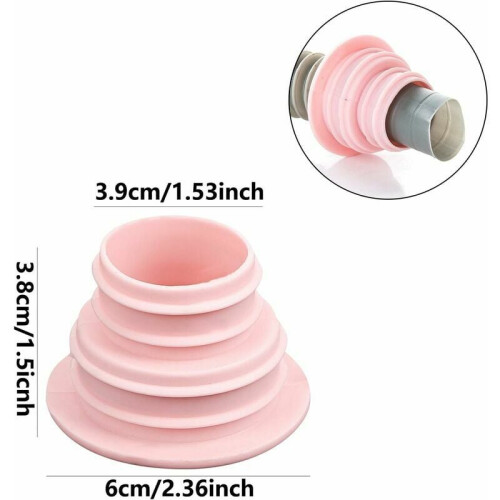 Silicone Sealing Plug for Wide Application, Multi-layer Thread Flexible Drain Pipe Seal for Kitchen Laundry Bathroom 1