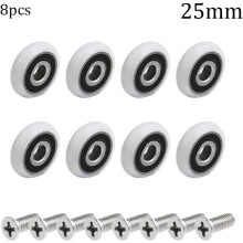 Corrediças multifuncionais para portas de box de chuveiro, parafusos para placas de veículos para portas de box de vidro, roldanas de plástico com