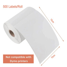 Verzendlabels voor direct thermische printers, 100 mm * 150 mm, hittegevoelig zelfklevend papier, water- en vetbestendig, compatibel met meerdere