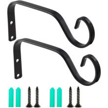 Ganchos de parede de ferro, design triangular para maior estabilidade, resistentes e duráveis, à prova de ferrugem, ideais para pendurar plantas,