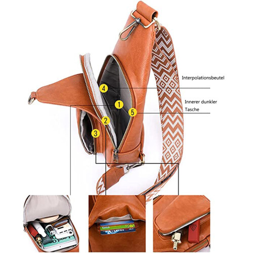 Borsa a tracolla da donna, design etico ed elegante, comoda e versatile, realizzata con materiale resistente e durevole per un utilizzo prolungato. 2