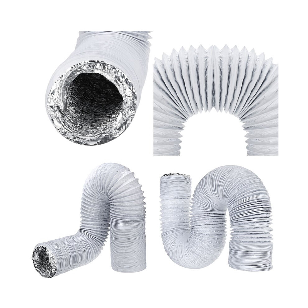 Flexible Aluminum Air Ducting For Industrial Ventilation, Customizable Length High-Temperature Gases Exhaust Smoke Duct, Easy Install Heavy-Duty 9169997067197