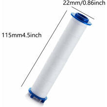 Filtros de ducha, cartuchos de filtro para cabezal de ducha de mano con filtración desmontable, polipropileno PP de alta densidad, 6 unidades.