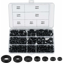 Surtido de tapones para agujeros de cortafuegos, kit de arandelas de goma huecas cortadas con precisión, material de alta calidad con espesor de