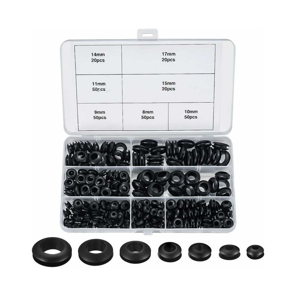 Flexible And Durable Rubber, Wide Compatibility, Rubber Grommet Assortment Kit For Automotive And Hardware Appliances, Wear Resistant, Temperature 9405630851199