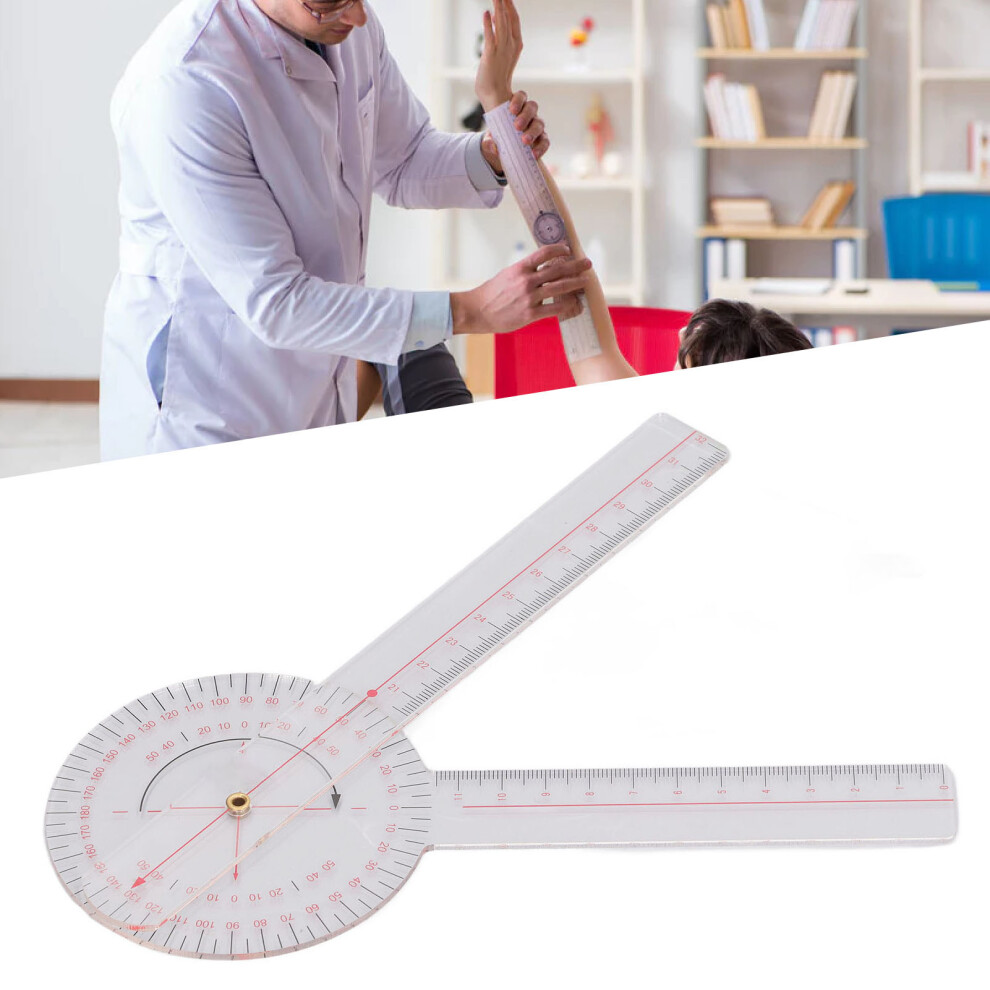 Orthopaedic Goniometer 360 PVC Physical Therapy Angle Ruler 20.1cm