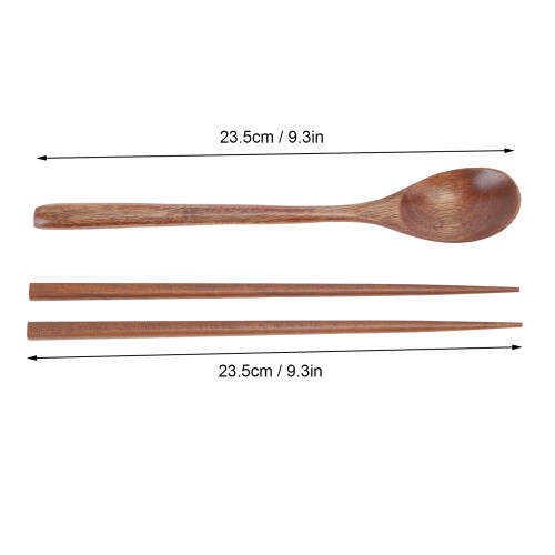 Holzlöffel- und Stäbchen-Set mit langem Griff, 23,5 cm 1