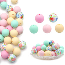 50 Pack Colorful Spacer Beads Stylish DIY Bracelets Beads-2