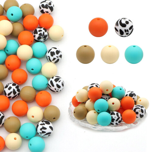 50 pièces de perles d'espacement durables colorées pour-12