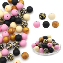 50 Pack Stylish Spacer Beads DIY Bracelets Beads Silicone-8