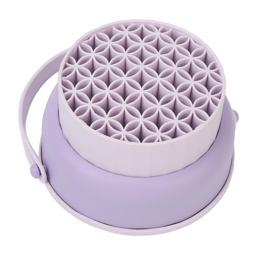 Portable Silicone 3 in 1 Makeup Brush Cleaner Storage and Drying Bowl