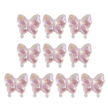 10PCS Halloween Luminous Butterfly Scattered Beads Acrylic-Pink