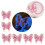 10Pcs/pack Luminous Butterfly Scattered-Transparent white 3