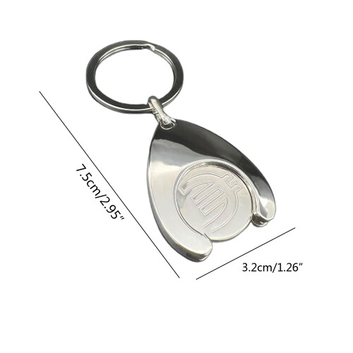 Stylish Trolley Coin Holder Keyring Convenient Keychain-1 1