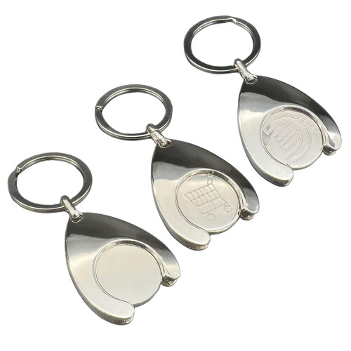 Stylish Trolley Coin Holder Keyring Convenient Keychain-1 2