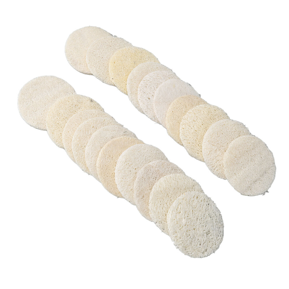 20pcs Gentle Loofah Facial Scrubber for Exfoliating and Makeup Removal