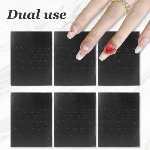 10 Sheet Butterfly Pattern Nail Printing Stencil Stickers for DIY Decor 2