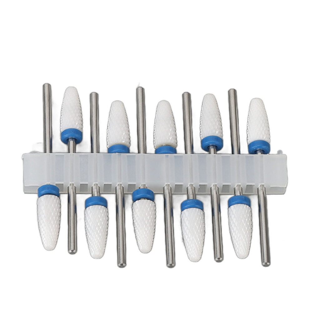 40Pcs Ceramic Stainless Steel Nail Drill Bits Set for Salon & Home Use
