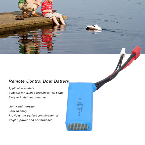 Batterie de bateau télécommandé 11,1V 1200mAh Lithium Polymère Pièces de rechange 2