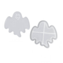 Skull Shape Coaster Silicone Mold Halloween Pumpkin-Ghost 03