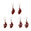 Heart Drop Earrings Gothic Ear Dangle Gothic Style Ear-2 2