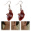 Heart Drop Earrings Gothic Ear Dangle Gothic Style Ear-2 3