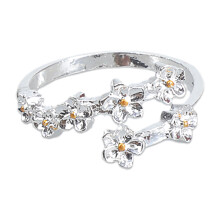 Vintage Small Flowers Rings Open Adjustable Rings-seven flowers