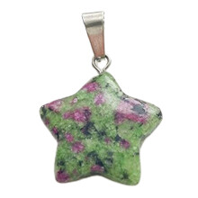 Star Themed Jewelry Findings Natural Stone-16.Red green Agate