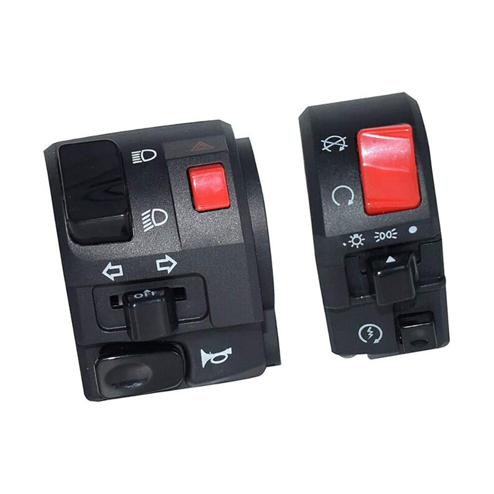 Motorcycle Control Switch, Sturdy 22Mm Handlebar Abs Button, Electric Control Switch With Horn Button For Weather Resistant Riding Experiences 9405630884876