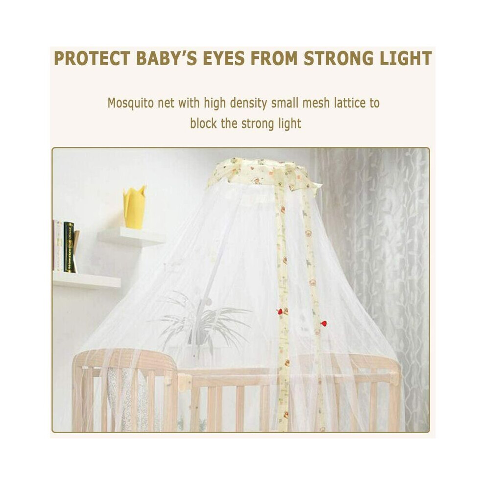 Portable And Convenient, Universal Fit Canopy Baby Dome Bed Curtain For Cribs, Breathable Crib Netting Foldable Protection Mesh Net Ensures Safe,