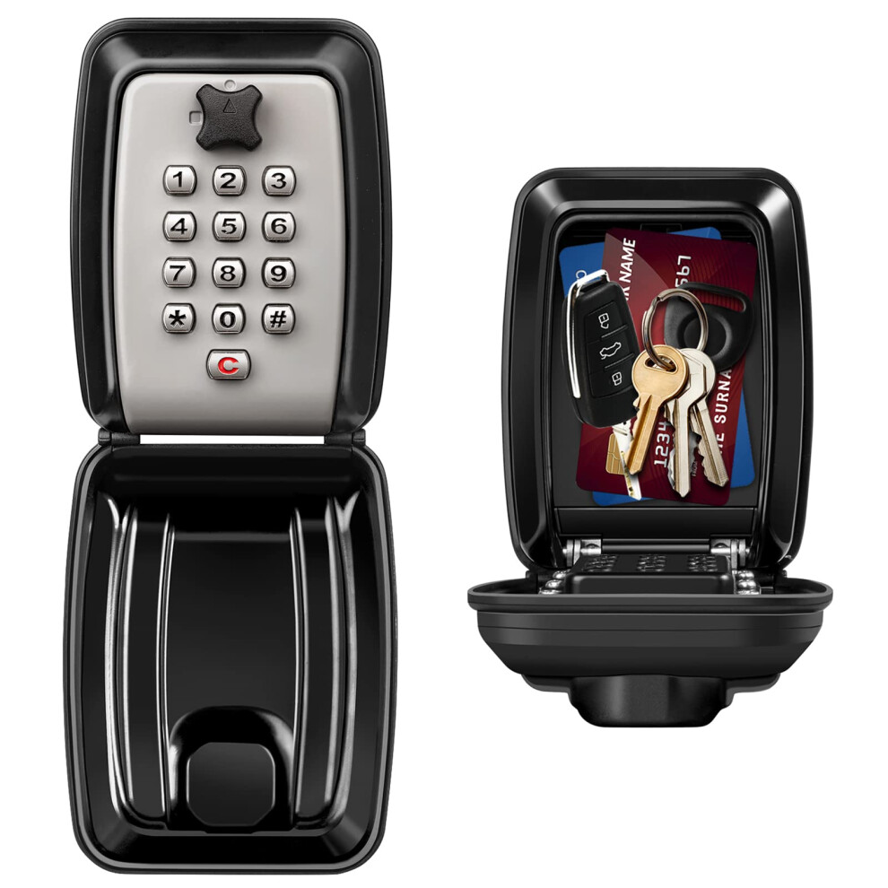 Wall Mounted Lockbox, Secure Storage For House Key, Resettable Combination 12-Digit Password Security Lockbox For Home, Garage, Office, Warehouse 9405630573688