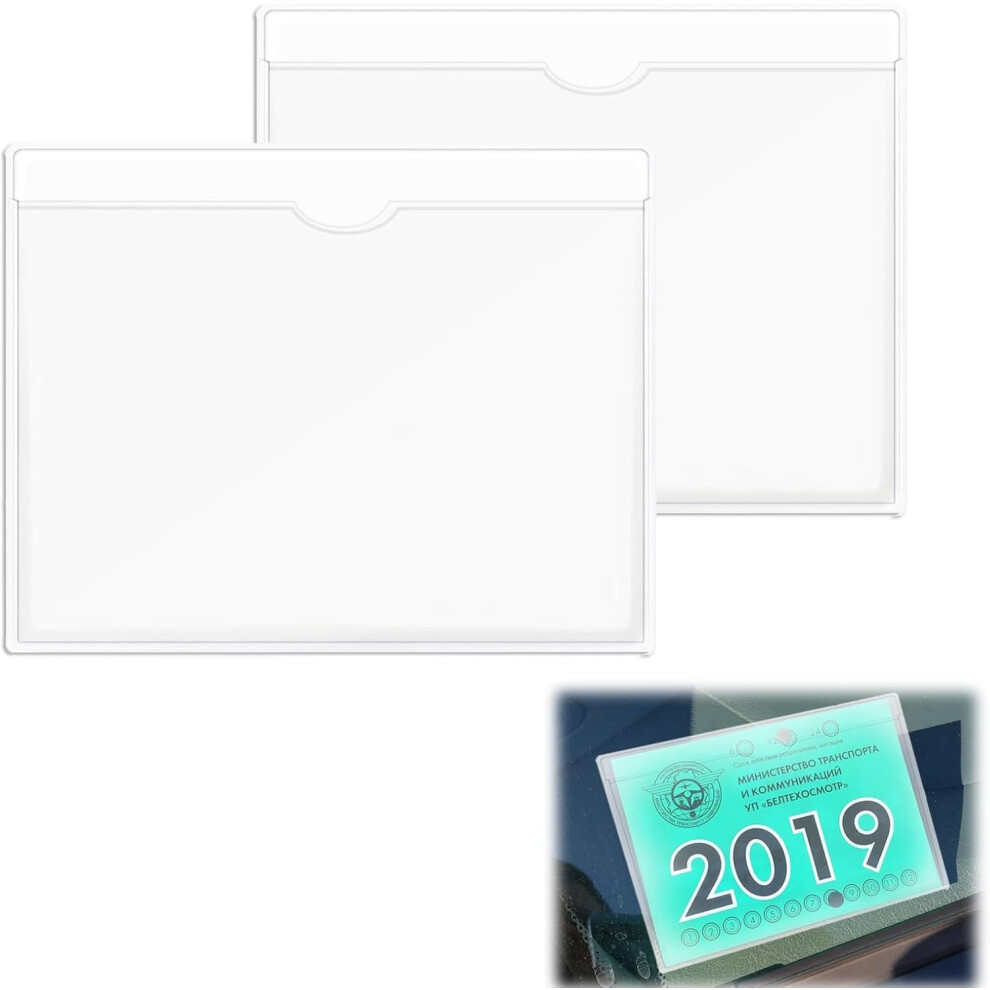 Parking Permit Flexibility, Suction Cup Mounted Document Protector For Clear Adhesive Parking Tag Pouch, Lightweight And Durable Vinyl Plastic For 9405630551266