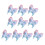 10-teiliges Perlen-Set mit-Rosa Blau 1