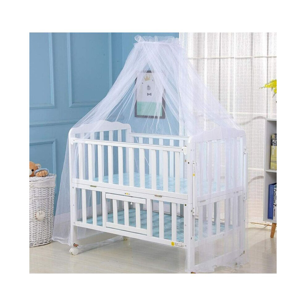 Baby Dome Netting for Crib, Easy Installation and Portable Foldable Design Canopy Netting, Dense Mesh Protects from Dust and Insects with Clear View,