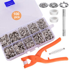 Kits de boutons-pression faciles à utiliser pour les loisirs créatifs, boutons-pression métalliques résistants avec pince à pression, kit