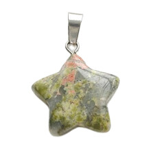 Elegant Star Charm DIY Pendant Y2K- 8. mixed green stone