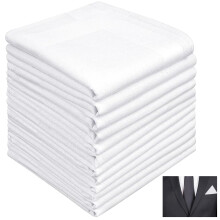 Cotton Handkerchiefs For Everyday Use, Easy Washing Reusable Pocket Hanks With Stitched Borders, Environmentally Friendly And Healthy Soft Fabric