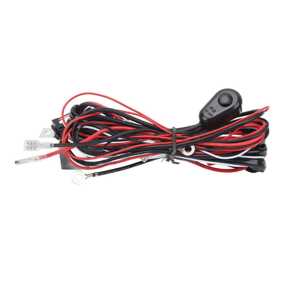 Heavy Duty Electronic Devices Relay Harness Universal Fit Relay Harness Nylon Wiring Harness Led On Off Switch Power Management Waterproof Durable 9159805532962