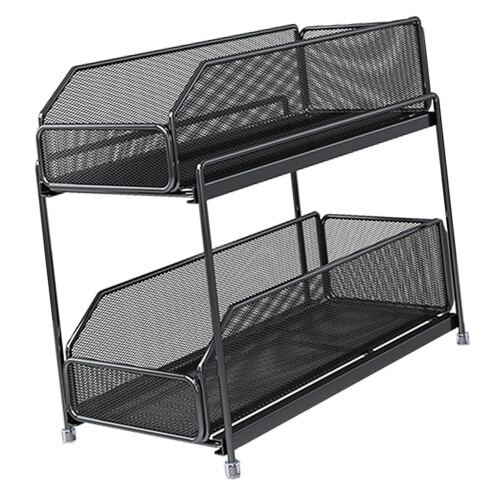 Ausziehbarer Schrank-Organizer, 2 Ebenen,