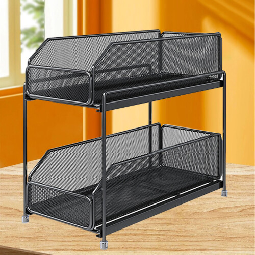 Ausziehbarer Schrank-Organizer, 2 Ebenen, 2
