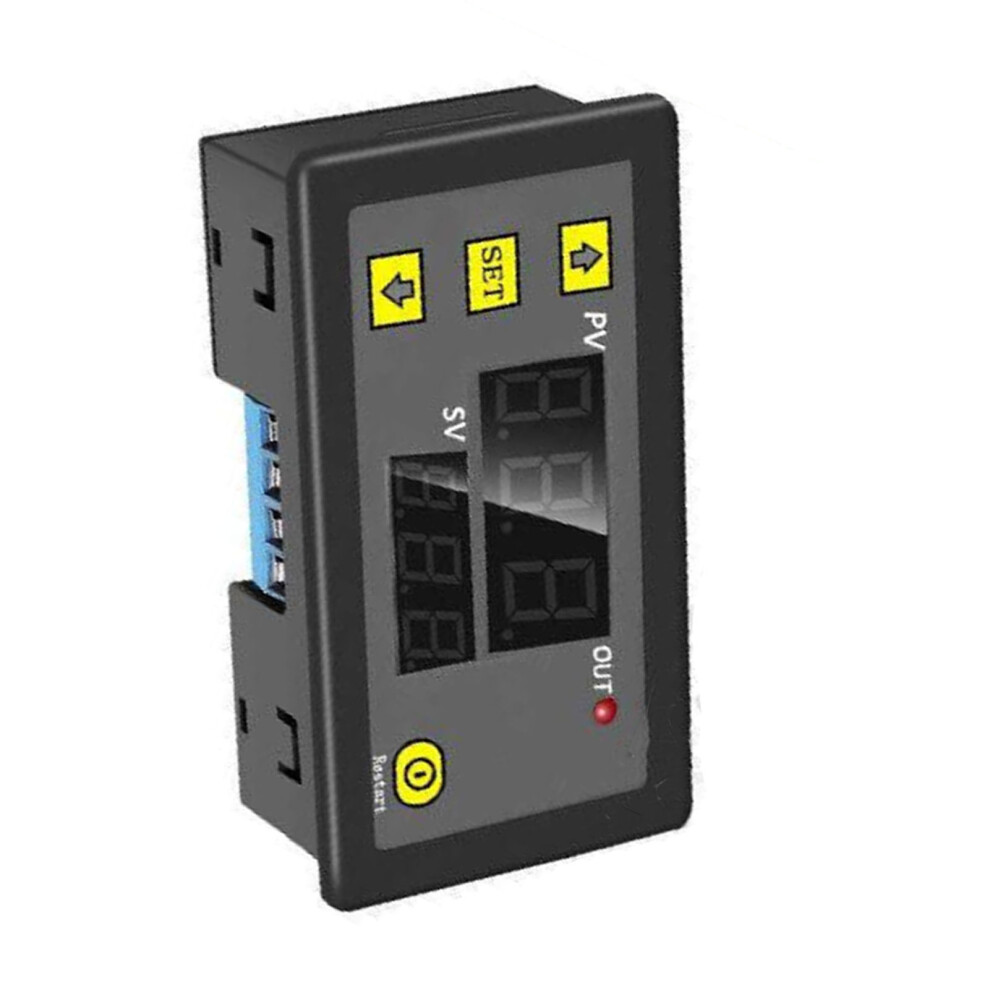 Digital Timer Relay Module Dc 12V Dual Display Delay Switch Voltmeter 20A 7901375993177