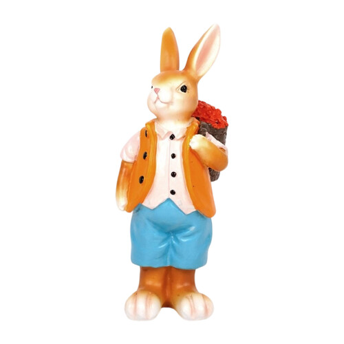 Figurines de lapins de pâques,-cadre arrière en forme de fleur